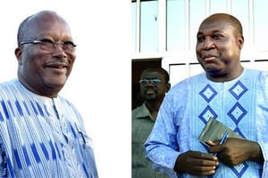 Le patron du MPP (à g.) et celui de l’UPC. © Issouf Sanogo/AFP