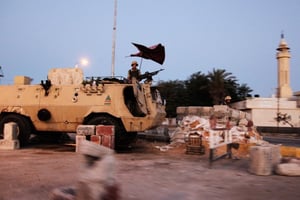 Un barrage de l’armée égyptienne dans le Sinaï. © AFP