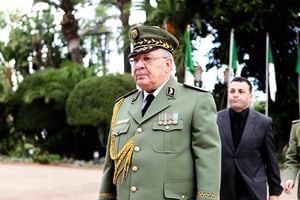 Le général Ahmed Gaïd Salah, vice-ministre de la Défense et chef d’état-major de l’armée. © XINHUA/ZUMA/REA