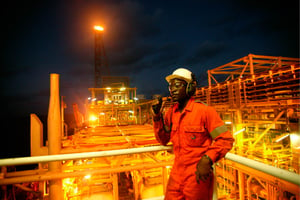 Plateforme offshore au large de l’Angola. © JÉRÔME SESSINI/GETTY IMAGES
