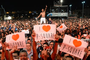 Concert de P-Square lors du festival Mawazine, à Rabat, le 31 mai 2015. © FADEL SENNA/AFP