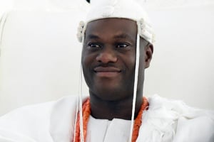Adeyeye Enitan Ogunwusi, le nouveau roi des Yoruba, le 7 décembre 2015 à Ile-Ife. © Pius Utomi Ekpei/AFP