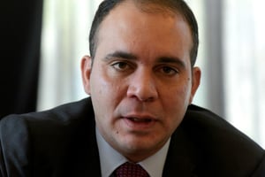 Le prince Ali de Jordanie, candidat à la présidence de la Fifa, le 9 décembre 2015 à Dakar. © Seyllou/AFP