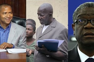 Moïse Katumbi, Pierre Claver Mbonimpa, Denis Mukwege. © AP/SIPA
