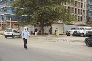 Une rue de Nouakchott en 2014. © Bruno Lévy pour J.A.