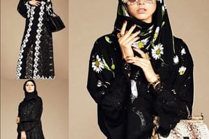 Des images de la collection hijab et abaya de Dolce & Gabbana. © Dolce & Gabbana