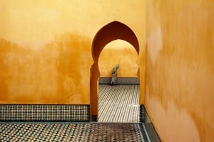 Mausolée de Moulay Ismail, à Meknès (1985). © BRUNO BARBEY / MAGNUM PHOTOS