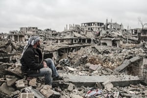 À Kobané, en mars 2015. Les Syriens se préparent à vivre une énième saison en enfer. © HALIL FIDAN / ANADOLU AGENCY/AFP
