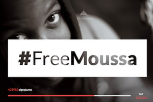 La Pétition pour la libération de Moussa, humanitaire de l’ONG Baraka City, a recueilli plus de 400 000 signatures. © Copie écran du site internet  de Baraka City, le 11 janvier 2016