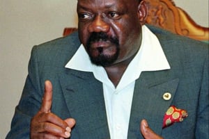 Jonas Savimbi, ancien leader de l’Union nationale pour l’indépendance totale de l’Angola (Unita), 8 janvier 1997. © SASA KRALJ/AP/SIPA
