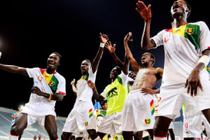 La joie des Maliens après leur qualification pour le CHAN 2016. © AFP