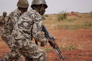Des soldats maliens, près de Mopti (archives). © François Rihouay/AP/SIPA