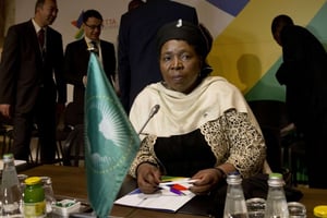 La présidente de la Commission de l’Union africaine, Nkosazana Dlamini-Zuma, au sommet de Malte, en novembre 2015. © AP / Sipa / Alessandra Tarantino