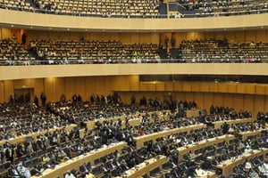 Au siège de l’Union africaine, à Addis-Abeba, le 30 janvier 2014. © Elias Asmare/AP/SIPA