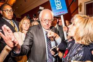 « Quelque chose ne tourne pas rond » : Bernie Sanders à Las Vegas, fin 2015. © MARK PETERSON/REDUX-REA