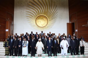 La « photo de famille » du 26e sommet de l’Union africaine, à Addis-Abeba le 30 janvier 2016. © AFP/Tony Karumba
