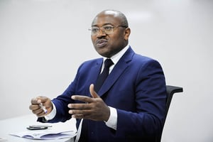 Jean Fidèle Otandault,  le ministre gabonais du Budget. © Vincent Fournier pour JA.
