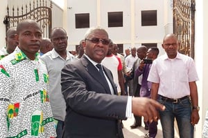 Le leader de l’UPADS à Brazzaville, le 31 janvier. © UA