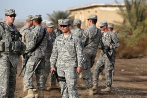 Des formateurs militaires américains à Bagdad en janvier 2015 © AFP