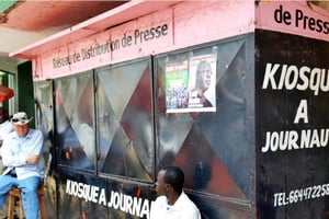 Les médias guinéens avaient appelé à une « journée sans presse » mardi 9  février après la mort par balle du journaliste El Hadj Mohamed Diallo. © Cellou Binanani / AFP