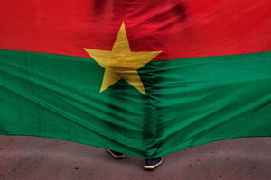 Le drapeau du Burkina Faso. © Theo Renaut/AP/SIPA