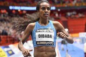 Genzebe Dibaba, championne du monde du 1500m, Stockholm, Suède, le 17 février 2016 © Sren Andersson/AP/Sipa