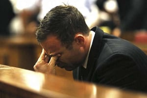 L’athlète sud africain, Oscar Pistorius, condamné pour meurtre par la cour appel, en septembre 2015, à Pretoria © Alon Skuy/AP/SIPA