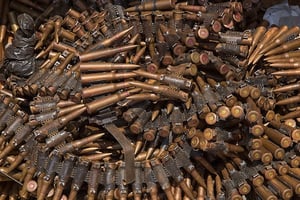 Munitions saisies à Bria (centre-est), Centrafrique, le 11 février 2015 © Nations unies / Flickr
