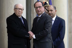 Le président français avait reçu son homologue tunisien à l’Elysée le 14 novembre 2015. © Jacques Brinon/AP/SIPA