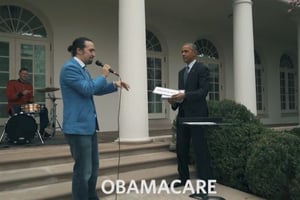 Le rappeur  Lin-Manuel Miranda et Barack Obama. © Capture d’écran.