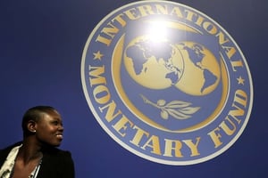 Vue du logo du Fonds monétaire international. © Itsuo Inouye/AP/SIPA
