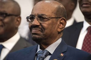 Omar el-Béchir, ex-président soudanais, à Johannesburg le 14 juin 2015. © Shiraaz Mohamed/AP/SIPA