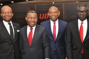 Les dirigeants de UBA autour de Tony Elumelu, président du groupe et milliardaire africain symbole du nouvel engouement pour entrepreneuriat © DR