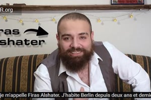 Le comédien syrien Firas Alshater. © Capture d’écran YouTube