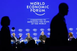 Réunion annuelle du Forum de Davos, le 23 janvier 2016. © Laurent Gillieron / AP / SIPA