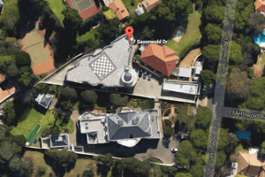 La résidence des Gupta, au 7 Saxonwold Drive, à Johannesburg, en Afrique du Sud © Google Street View (capture écran)