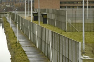 Vue de la prison de haute sécurité de Bruges, le 20 mars 2016, où est détenu Salah Abdeslam. © John Thys/AFP