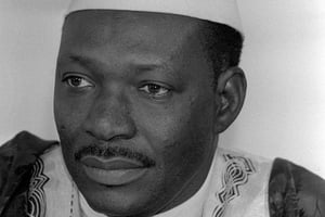 Moussa Traoré, ancien président du Mali, en 1984 à Bonn, en Allemagne. © HERMANN J. KNIPPERTZ/AP/SIPA