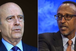Alain Juppé et Paul Kagamé. © Montage JA/ Bob Edme/ Jean-Christophe Bott/AP/SIPA