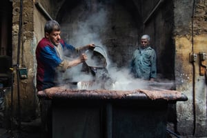 Des travailleurs égyptiens au Caire. © Compte Instagram de Ahmed A.Raheem