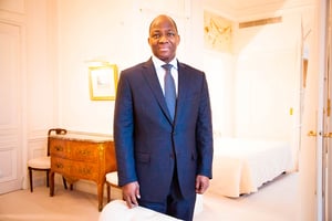 Djibrill Bassolé, ex-chef de la diplomatie burkinabè. © Camille Millerand/JA
