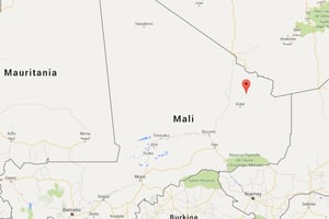 Abeibara, à environ 140 kilomètres de Kidal, dans le nord du Mali, où trois membres de la Croix rouge ont disparu le 18 avril 2016. © Google map / Capture d’écran