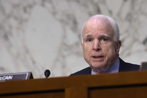 Le sénateur américain John McCain au Capitole, à Washington, le 26 janvier 2016. © Susan Walsh / AP / SIPA