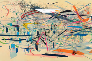 Retopistics : A Renegade Excavation, par l’Éthiopienne Julie Mehretu. © CHRISTIE’S IMAGES/CORBIS