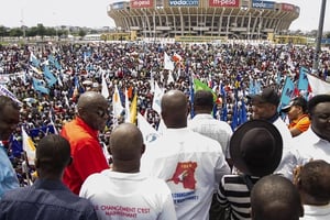 Le rassemblement de l’opposition à Kinshasa le 24 avril 2016. © Junior Kannah / AFP