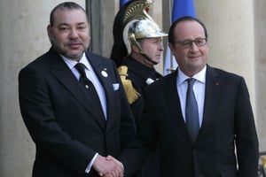 Mohammed VI roi du Maroc et Francois Hollande © Christophe Ena/AP/SIPA