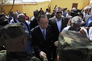 Ban Ki Moon secrétaire général des Nations Unies en Algérie © Toufik Doudou/AP/SIPA
