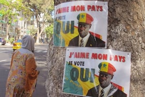 À Dakar, le jour du référendum constitutionnel, le 20 mars 2016. © Carley Petesch / AP / SIPA
