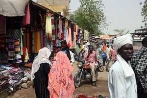 Marché du Mille à N’djamena, en février 2012. © Abdoulaye Barry pour JA