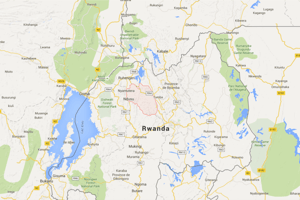 Le district de Gakenke, a été le plus touché, le 8 mai 2016. © Google Map